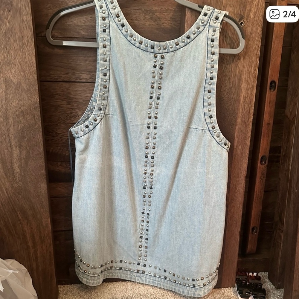 Free People Light Blue Denim Tunic - Picture 2 of 6